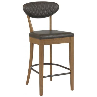 Bohemia Rustic Oak Bar Stool - Old West Vintage